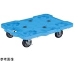 キャリー（エラストマー車）520×390mm ブルー 4輪自在（内ストッパー付2個）　SCR-B400EBS