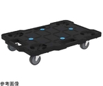 キャリー（エラストマー車）620×430mm ブラック 4輪自在　SCR-B450EBK