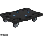キャリー（サイレントエラストマー）520×390mm ブラック 4輪自在　SCR-B400SEBK