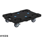 キャリー（サイレントエラストマー）520×390mm ブラック 4輪自在（ストッパー）　SCR-B400SEBKS
