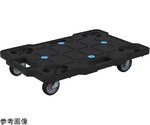 キャリー（サイレントエラストマー）620×430mm ブラック 4輪自在　SCR-B450SEBK