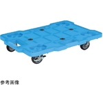 キャリー（サイレントエラストマー）620×430mm ブルー 4輪自在（ストッパー）　SCR-B450SEBS