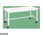 軽量作業台（KK/抗菌・抗ウイルスポリエステル天板/キャスター）1200×750×840 ホワイト　KK-49VPWSE