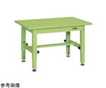 中量高さ調整作業台（TKT5/耐荷重400kg/スチール天板）サカエグリーン 1200×750mm　TKT5-127S
