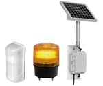 65-9824-24 簡易車両入出庫警告灯（ソーラー式） ニコトーチφ120（黄