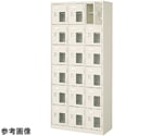 扉付 シューズボックス 鍵無 3列6段（18人用）　BST3-6HMXN