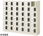扉付 シューズボックス 鍵付 6列6段（36人用）　BST6-6WMXKN