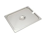 スギコ 18-8 スーパーデラックスパンカバー 1/2サイズ用 中央レードル穴付 　SK-1520CN