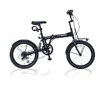 折りたたみ自転車　20インチ　6段変速　ブラック　美品 67-4575-69 セミファットバイク 折りたたみ自転車 20インチ 6段変速
