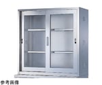 ステンレス薬品庫 ガラス引違戸（上置き用）　BER-SYSU6