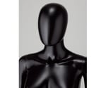 黒のマネキン 67-6609-47 婦人頭部パーツ 黒（PP製全身マネキン、トルソー用） 61