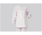 白衣（長袖）[女] ホワイト 襟なし 11号　AB-6403