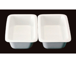 角型スマートチェーフィング専用陶器 2分割（1セット）1セット（2個入）　JW-600X2