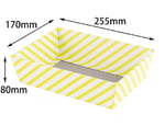 贈答箱 ギフトトレー Yストライプ L イエロー 100枚　EE-418