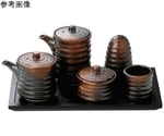 カスター卓上小物 焼締 ソース入（180mL）　0902-0058