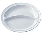 メラミン無地食器シリーズ 二ツ切ランチ皿　No.14-W