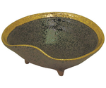 黒ちらし渕金巻 5.0片押浅鉢　114-80464