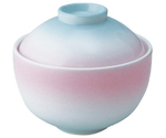二色吹 玉形円菓子碗　19316-460
