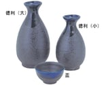 黒吹き青流し手造り徳利（小）　374-50112