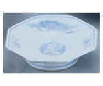 中華料理用食器（遊鳳）強化 7吋八角高台皿　82717-330