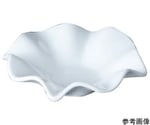 ガラスフラワー灰皿（白）小　DG-747