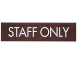 ウッドライクマットサインウォールナット STAFF ONLY　WMS1848-3