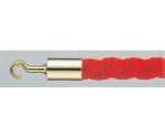パーティションロープ Aタイプ レッド φ30mm ゴールドメタリック　30AB