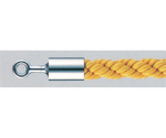 パーティションロープ Bタイプ イエロー φ30mm シルバーメタリック　30BC