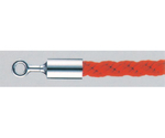 パーティションロープ Bタイプ レッド φ25mm シルバーメタリック　25BC