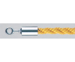 パーティションロープ Bタイプ イエロー φ25mm シルバーメタリック　25BC