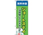 のぼり旗 ショートステイ無料体験 緑 No.GNB-4386 W600×H1800　6300014498