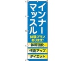 のぼり旗 インナーマッスル 体験 青 No.GNB-4686 W600×H1800　6300014831