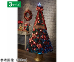 デコレーション光ファイバークリスマスツリーセット レッド 高さ210×幅100cm　38-26-2-3