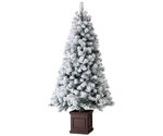 スクエアベースクリスマスツリー スノー 高さ180cm　38-32-4-2
