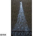 ワイヤークラスターシルバービーズ クリスマスイルミネーションライト 屋外使用可 ホワイト LED500球　38-51-3-1