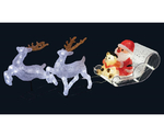 【クリスマス用ライト】LEDモチーフ トナカイソリ＆サンタ　38-72-12-1