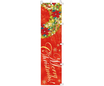 クリスマスリース のぼり45×180cm レッド　38-119-2-2