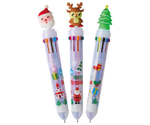 クリスマス10色カラーボールペン 120本　38-129-10-1