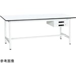 軽量作業台（KAタイプ/耐荷重180kg/メラミン天板/引出付/固定式） W1200×D750×H740mm　KA-127BMW