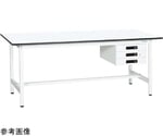 軽量作業台（KAタイプ/耐荷重180kg/メラミン天板/引出付/固定式） W900×D750×H740mm　KA-097CMW