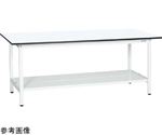 軽量作業台（KAタイプ/耐荷重180kg/メラミン天板/中板付/固定式） W1800×D750×H740mm　KA-187TMW