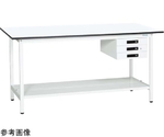 軽量作業台（KADタイプ/耐荷重180kg/メラミン天板/中板付/引出付/固定式） W1500×D900×H900mm　KAD-159CTMW