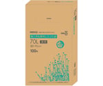箱入再生原料LDゴミ袋 70L 透明 100枚入　006605501