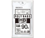 ポリバックHB 90L 0.017mm 半透明 10P 40冊　PBHB-N90-10