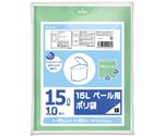 プラスプラス ペール用 15L 0.015mm 緑 10枚×100冊入　PP-N-37