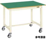 中量作業台（KTタイプ 耐荷重300kg サカエリューム天板 H825 キャスター付）W900×D600×H825mm アイボリー　KT-383FENBI