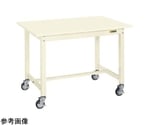 中量作業台（KTタイプ 耐荷重300kg スチール天板 H825 キャスター付）W1200×D600×H825mm アイボリー　KT-483SBI