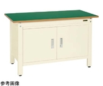 一人用作業台（CPタイプ 耐荷重350kg サカエリューム天板 H740 扉付）W1200×D600×H740mm アイボリー　CP-126DRTI