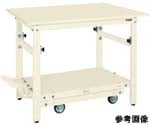 軽量ペダル昇降移動式作業台（TKK 耐荷重300kg スチール天板 H740～1040）W1200×D750×H740～1040mm　TKK-127SPDI