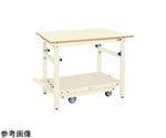 軽量ペダル昇降移動式作業台（TKK 耐荷重300kg ポリエステル天板 H740～1040）W1800×D750×H740～1040mm　TKK-187PDI